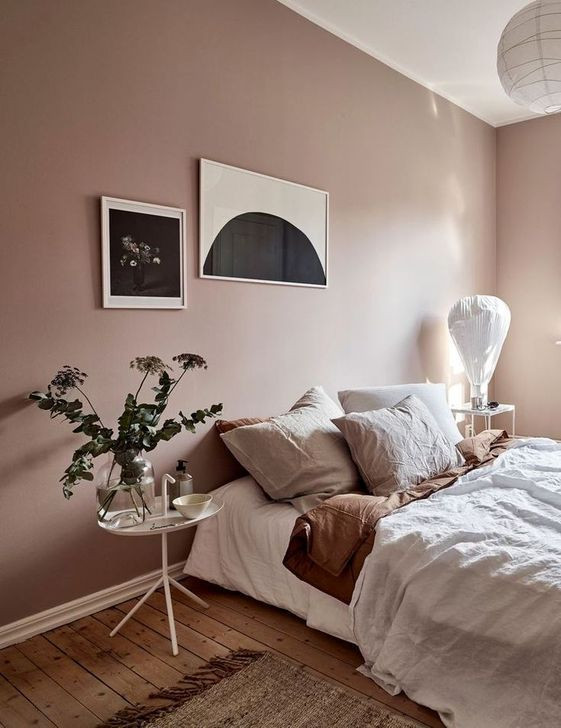 Pink Bedroom Walls
 7 Pink and brown interiors – the nostalgic and calm bo