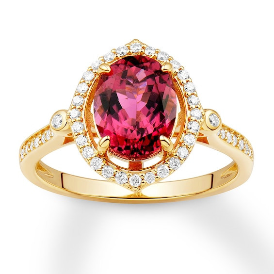 Pink Diamond Engagement Rings Jareds
 Pink Tourmaline Engagement Ring 1 5 ct tw Diamonds 14K