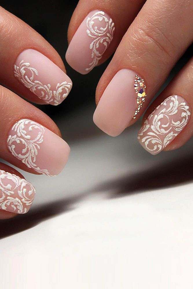 Pink Wedding Nails
 30 Perfect Pink And White Nails For Brides