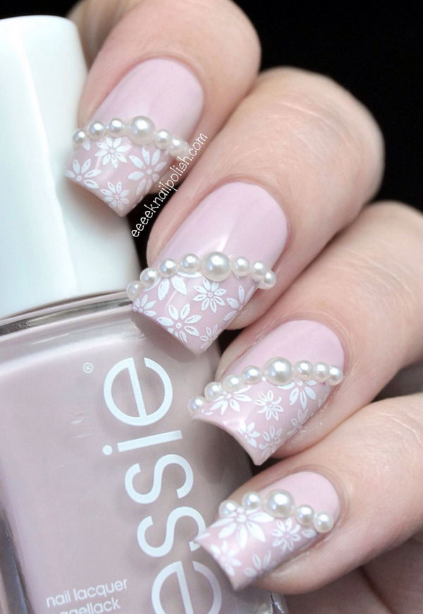 Pink Wedding Nails
 40 Amazing Bridal Wedding Nail Art for Your Special Day