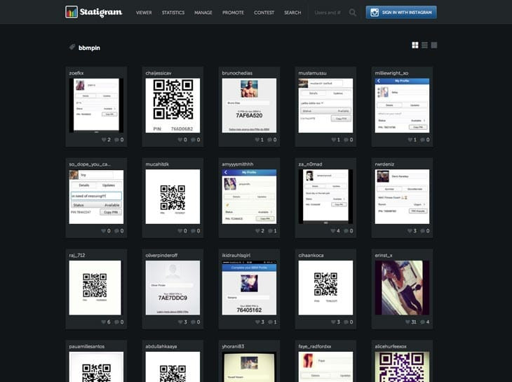 Pins Instagram
 BBM pins with Instagram used for exchange – Product