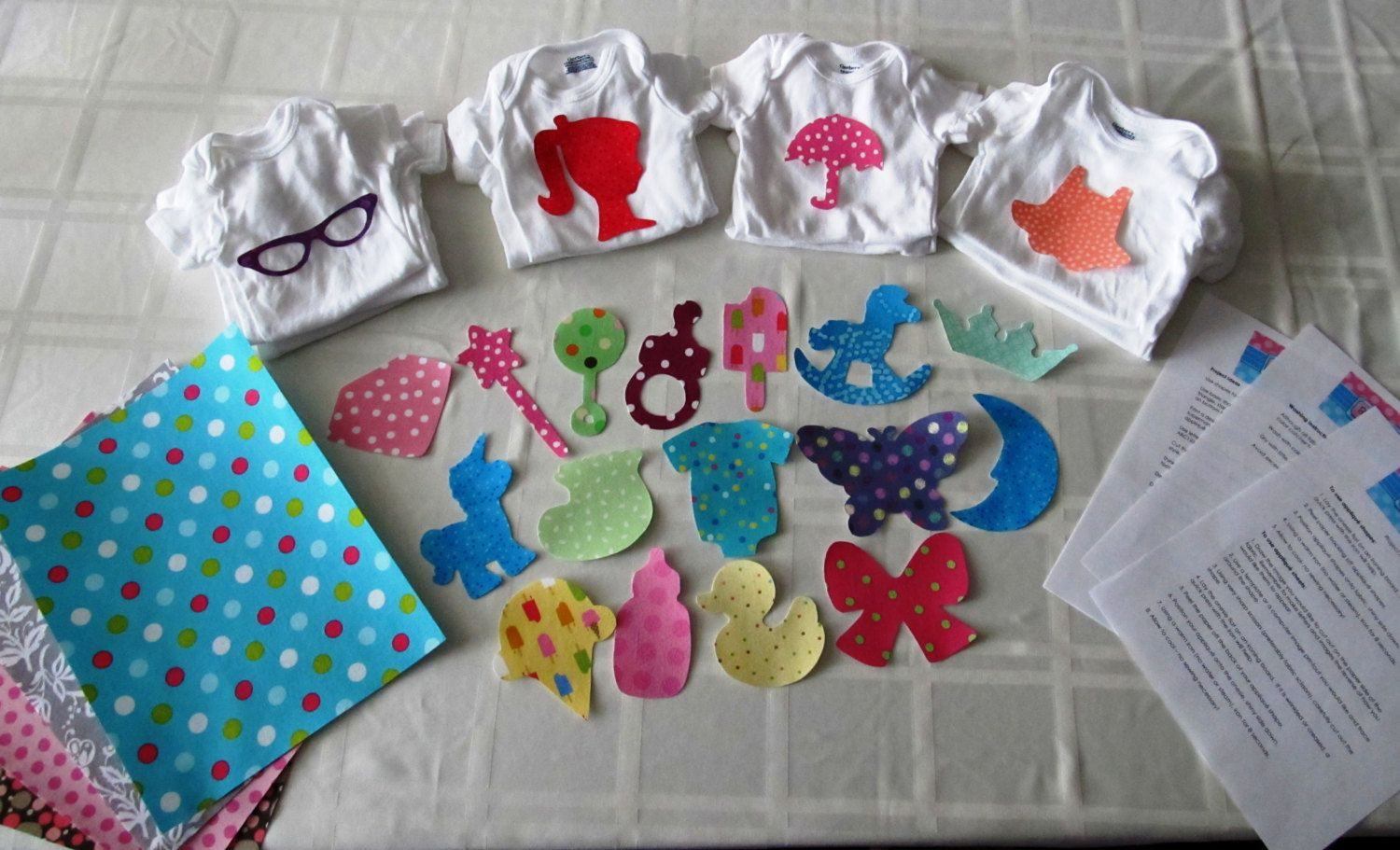 Pinterest Crafts For Baby Showers
 DIY Baby Girl esie Kit Baby Shower craft including