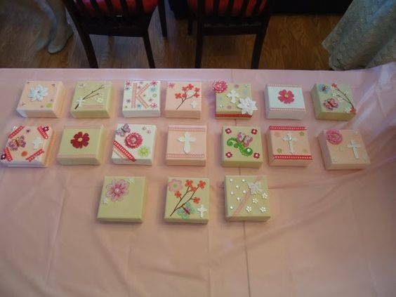 Pinterest Crafts For Baby Showers
 Baby Shower Craft Idea Canvas Art