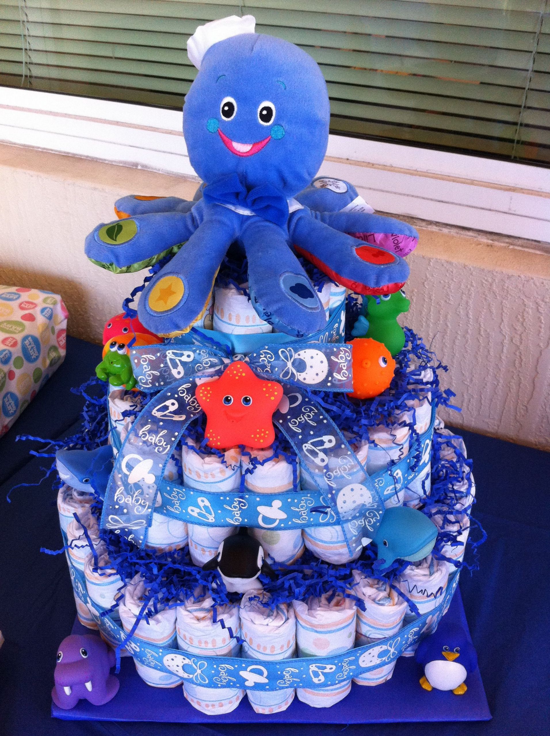 Pinterest Crafts For Baby Showers
 Diaper cake for boy baby shower Craft Ideas