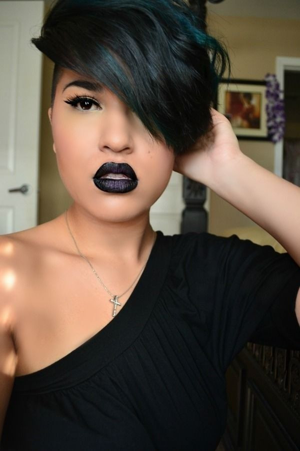 Pinterest Short Black Hairstyles
 Best New Black Short Hairstyles with Side Swept Bangs