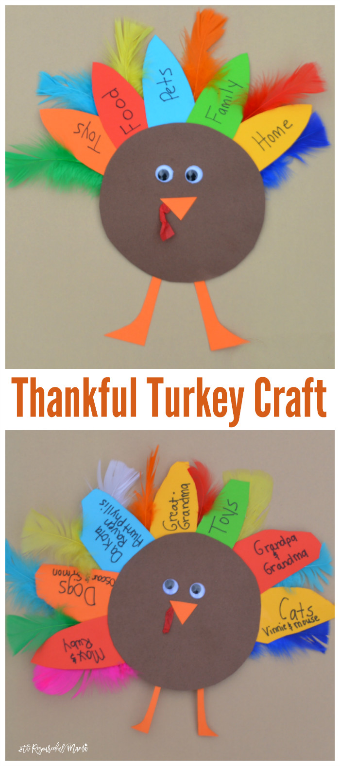 Pinterest Thanksgiving Crafts
 Thankful Turkey Kid Craft and Book The Resourceful Mama