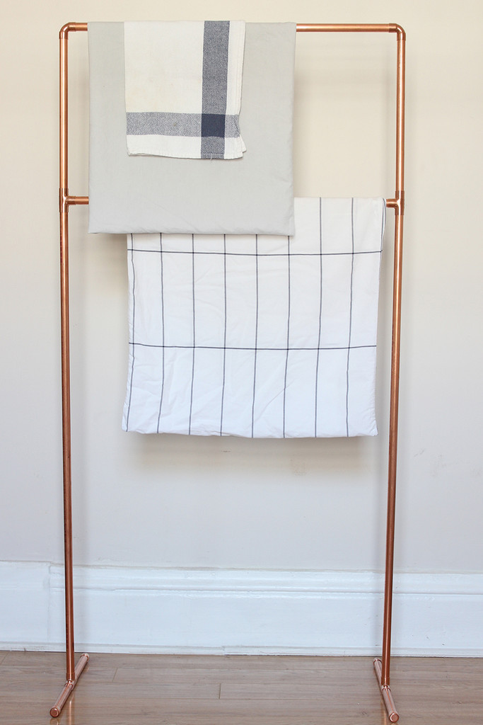 Pipe Towel Rack DIY
 Hang Time DIY to Try Copper Pipe Towel Rack Lonny