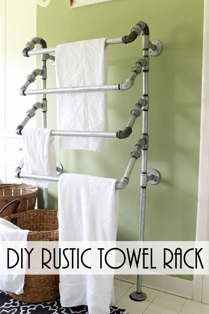 Pipe Towel Rack DIY
 DIY Rustic Towel Rack from Pipes The Country Chic Cottage