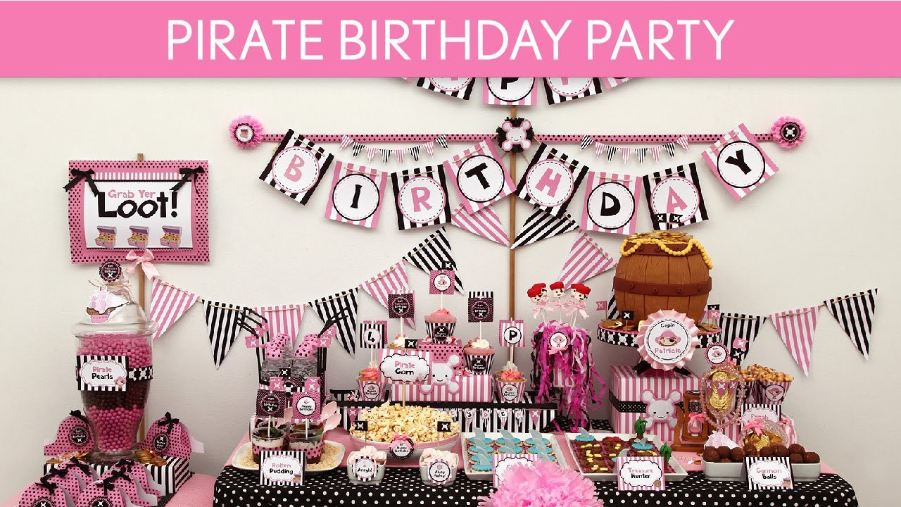 Pirate Birthday Party
 Pirate Birthday Party Ideas Pirate Girl Pink Black