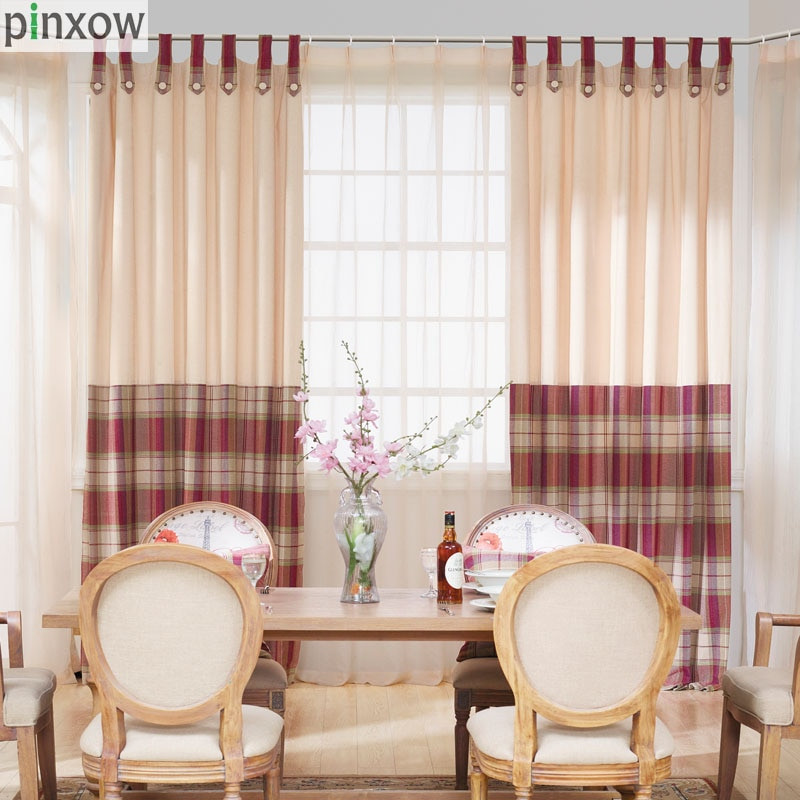 Plaid Curtains For Living Room
 Luxury Chenille Curtains for Living Room Thick Plaid