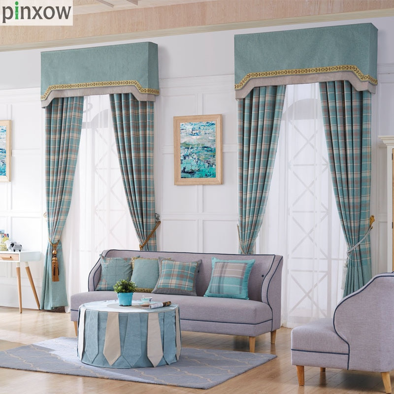 Plaid Curtains For Living Room
 Aliexpress Buy Luxury Scotland Plaid Curtains for