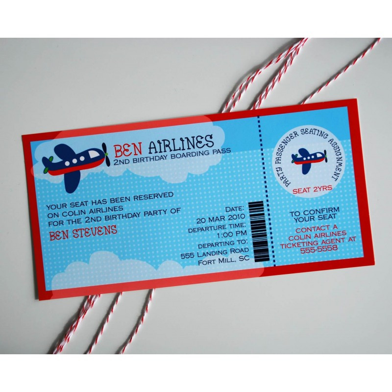 Planes Birthday Invitations
 Airplane Birthday Party Printable Invitation
