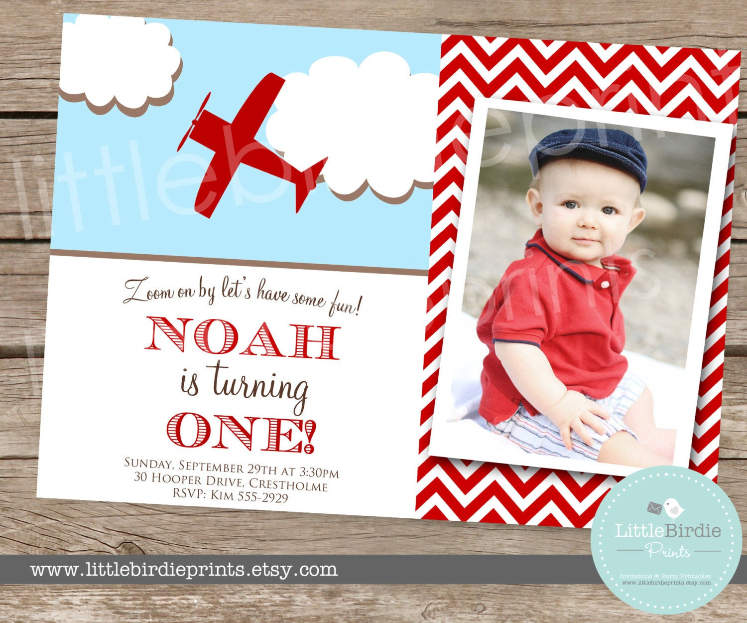 Planes Birthday Invitations
 AIRPLANE INVITATION Vintage Birthday Party by