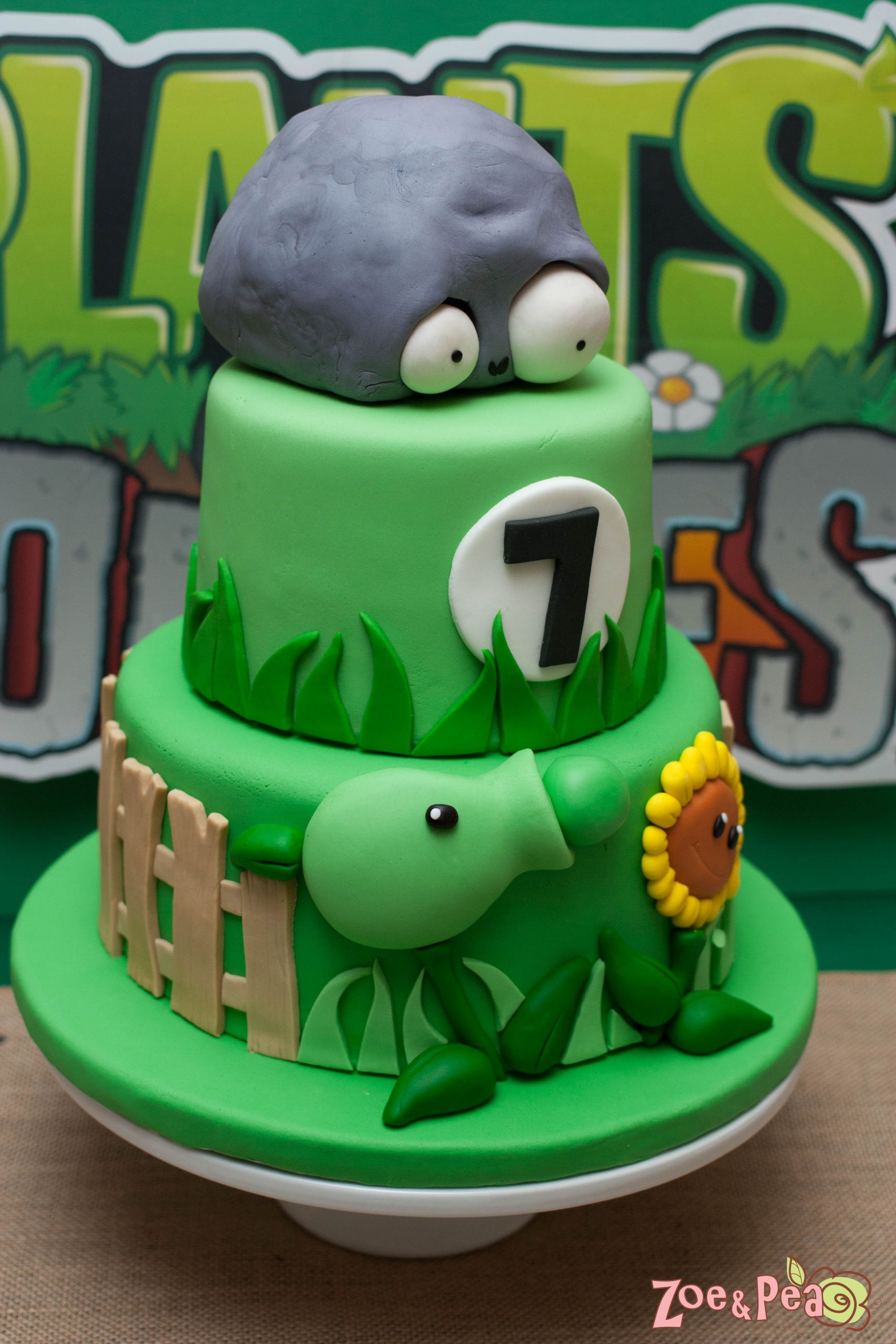 Plants Vs Zombies Birthday Cake
 Plants Vs Zombies Birthday