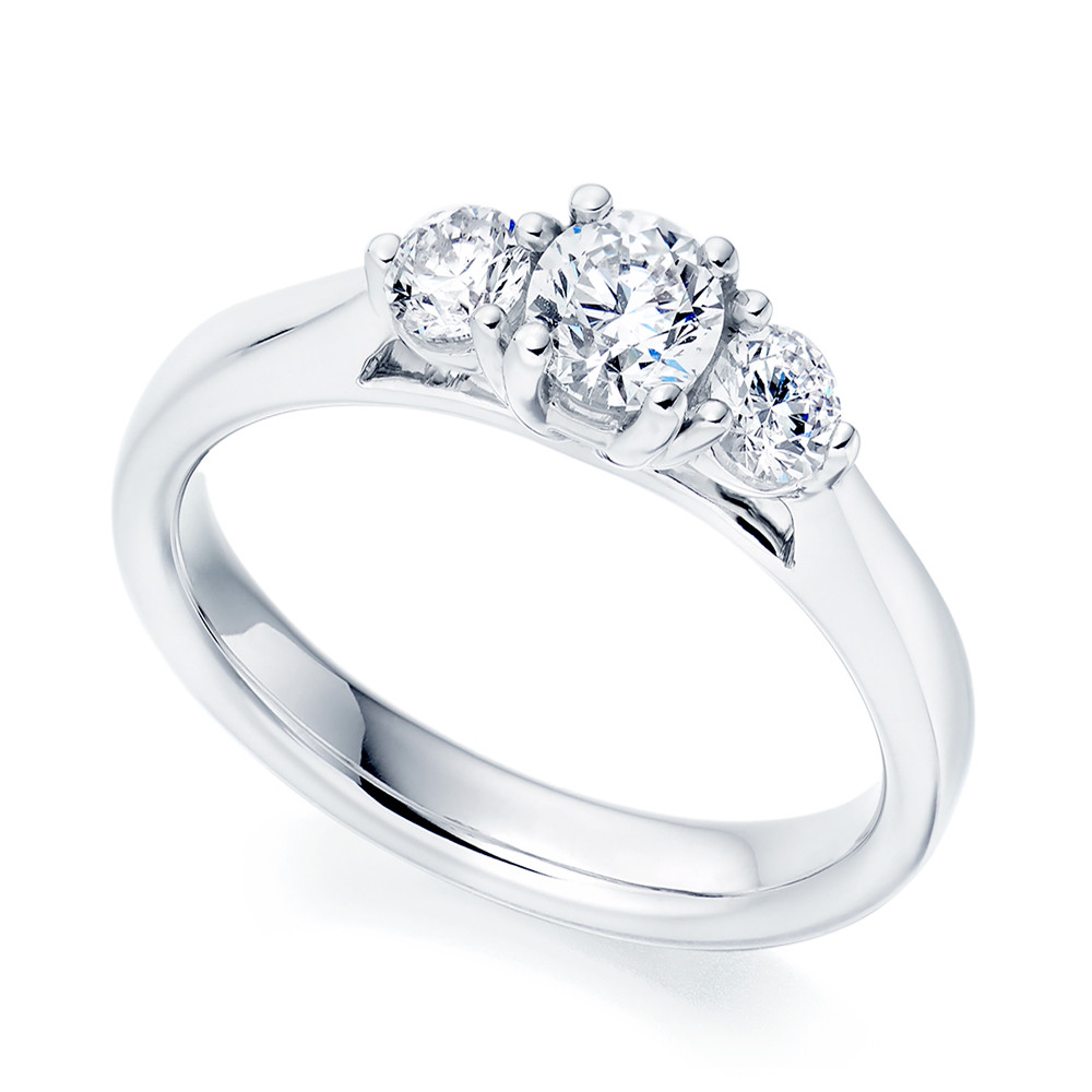 Platinum Diamond Engagement Ring
 Platinum Trilogy Diamond Engagement Ring from Berry s