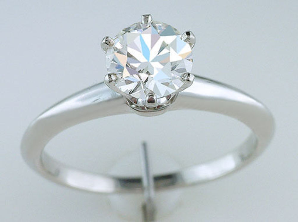 Platinum Diamond Engagement Ring
 Tiffany & Co GIA Certified 1 04ct Diamond Solitaire