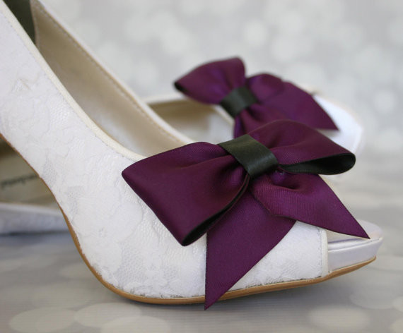 Plum Wedding Shoes
 Wedding Shoes White Lace Peep Toe Wedding Shoes With