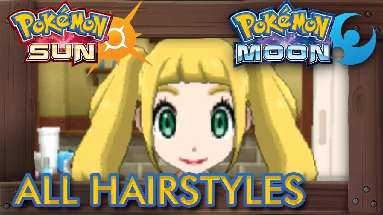 Pokemon Moon Hairstyles Male
 Pokémon Sun and Moon All Hairstyles Male & Female