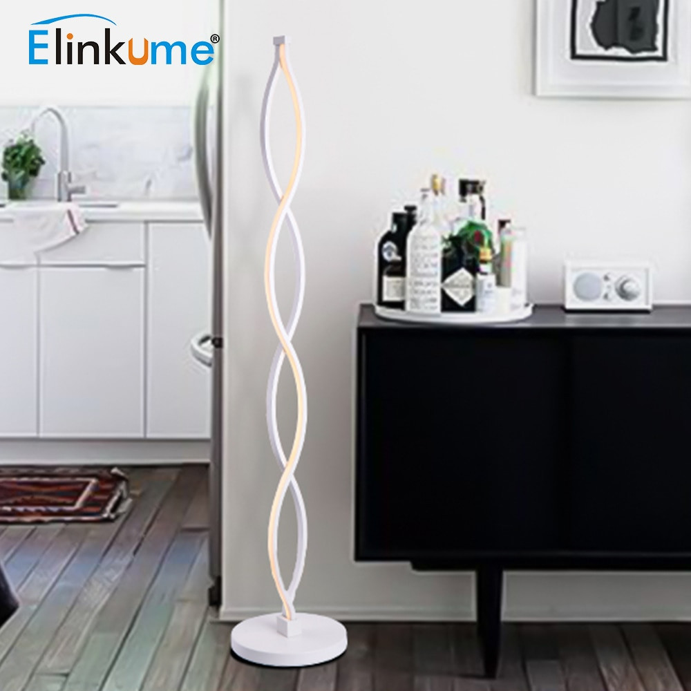Pole Lamps For Living Room
 LED Dimmable Lighting Spiral Floor Lamp 100 240V for