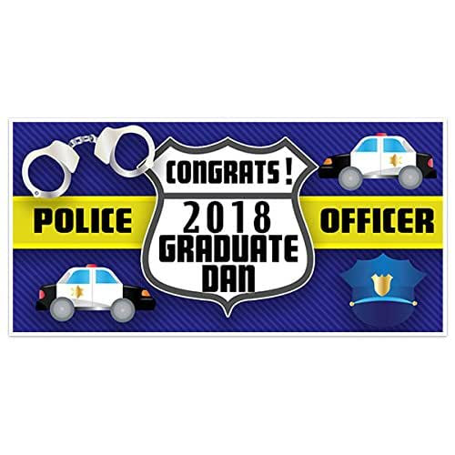 Police Graduation Party Ideas
 Amazon Police Academy Graduation Banner Personalized