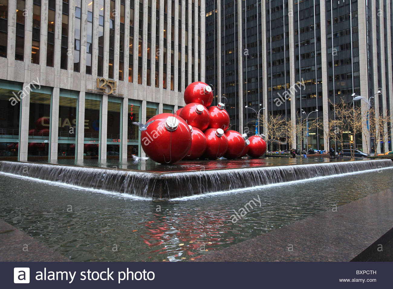 Pool City Christmas Trees
 Giant Christmas ornament balls outside Rockefeller center