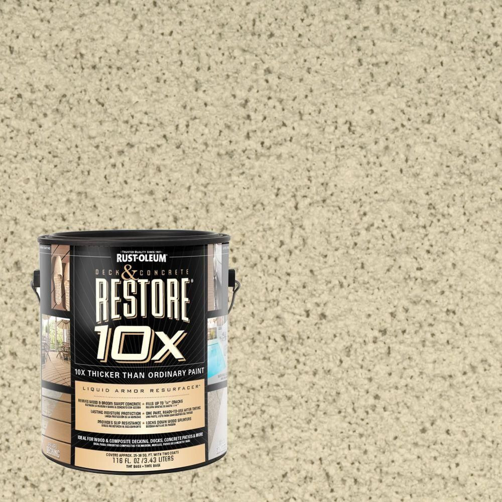 Pool Deck Paint Home Depot
 Rust Oleum Restore 1 gal Sailcloth Deck and Concrete 10X