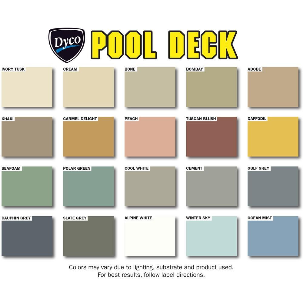 Pool Deck Paint Home Depot
 Dyco Paints Pool Deck 5 gal 9050 Tint Base Low Sheen