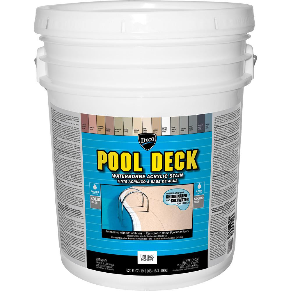 Pool Deck Paint Home Depot
 Dyco Paints Pool Deck 5 gal 9050 Tint Base Low Sheen