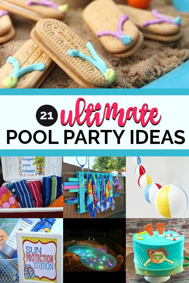 Pool Party Decoration Ideas
 A Boy s Shark Themed Pool Party Spaceships and Laser Beams