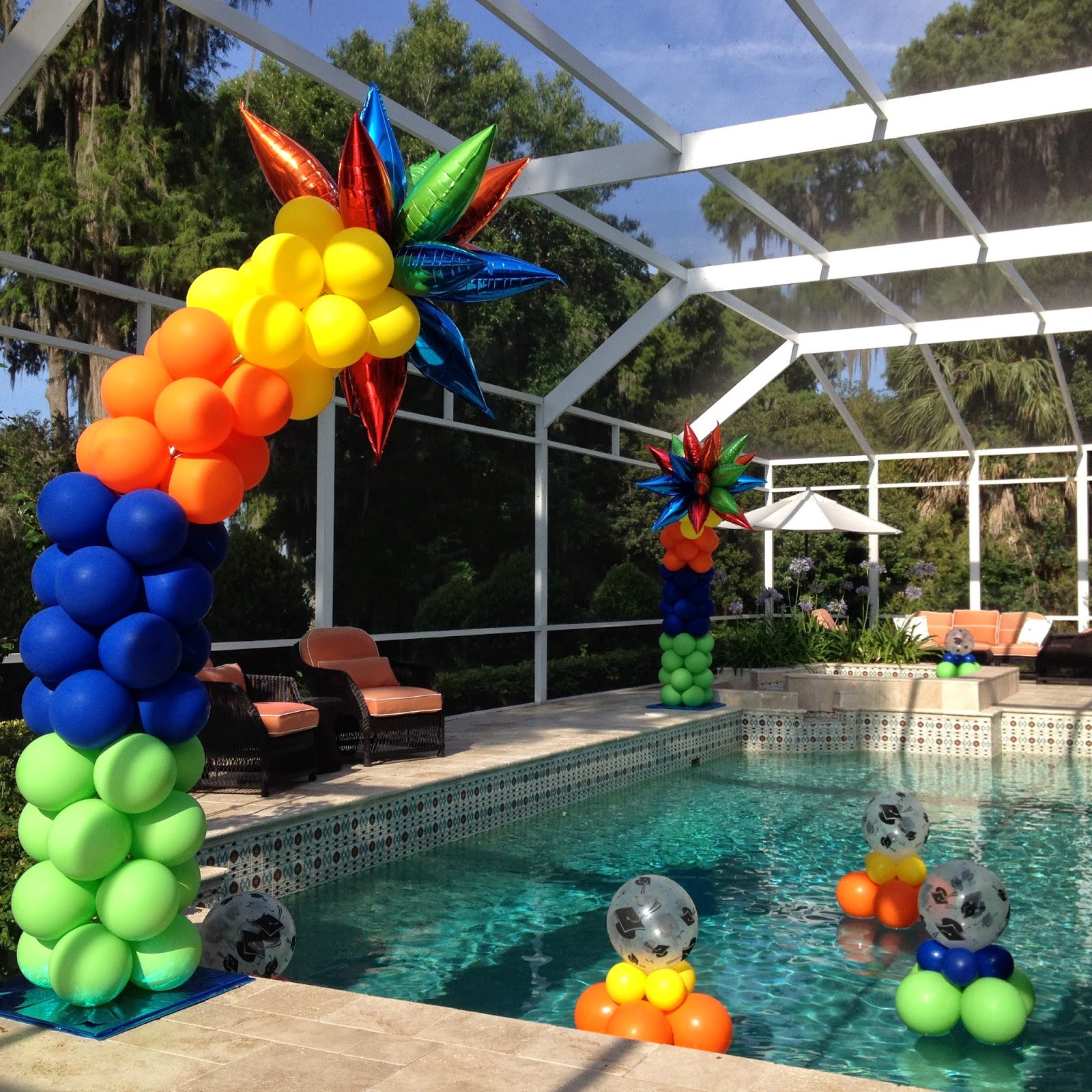 Pool Party Decoration Ideas
 Party People Event Decorating pany Colorful Graduation