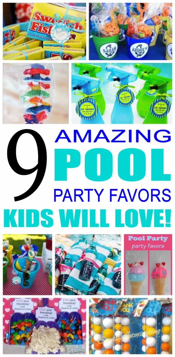 Pool Party Gift Bag Ideas
 Pool Party Favor Ideas