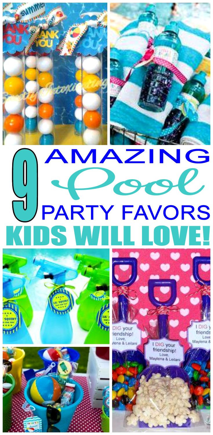 Pool Party Gift Bag Ideas
 Pool Party Favor Ideas
