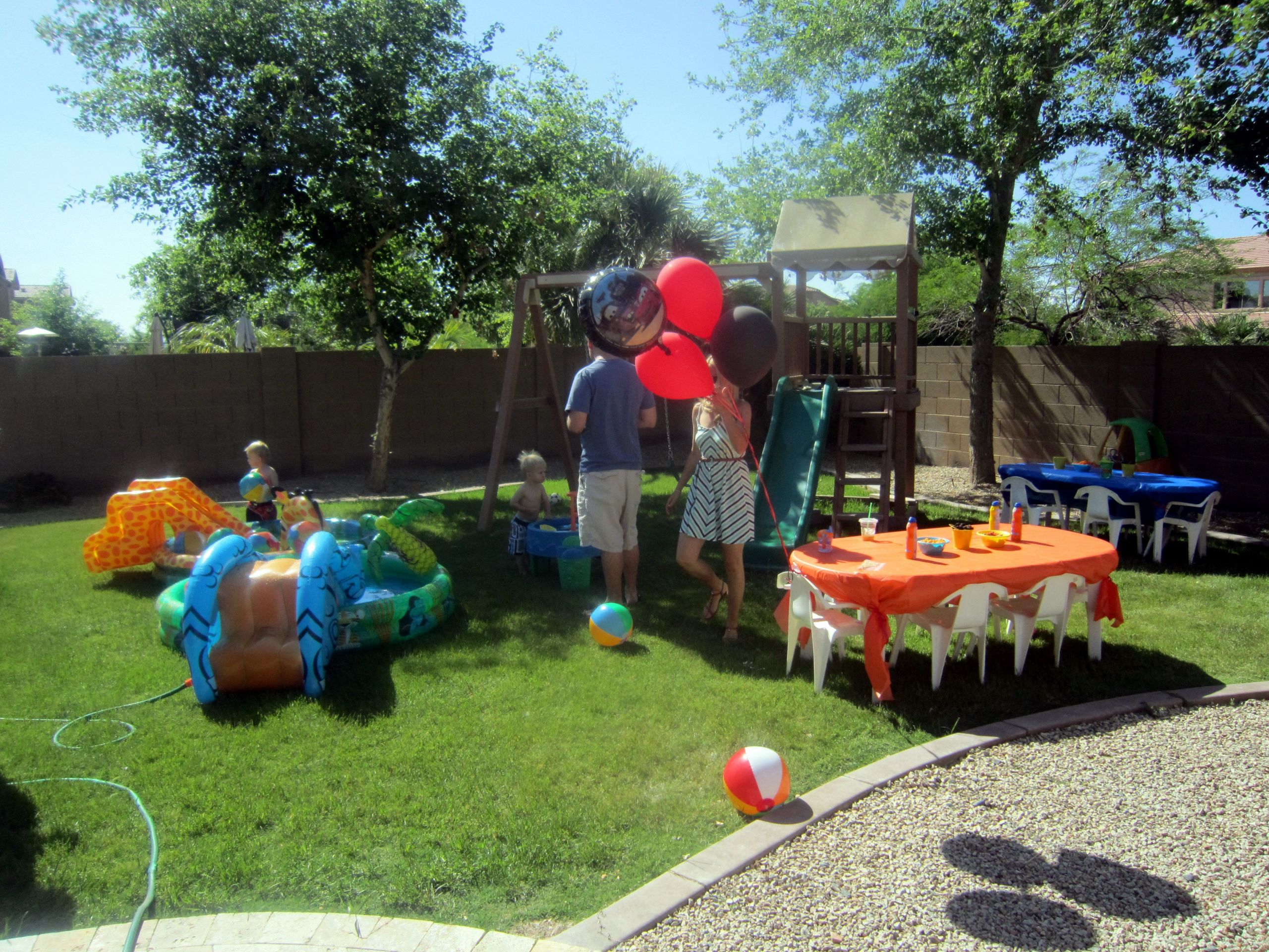Pool Party Ideas For 2 Year Old
 Kid pools with mini beach balls and water tables