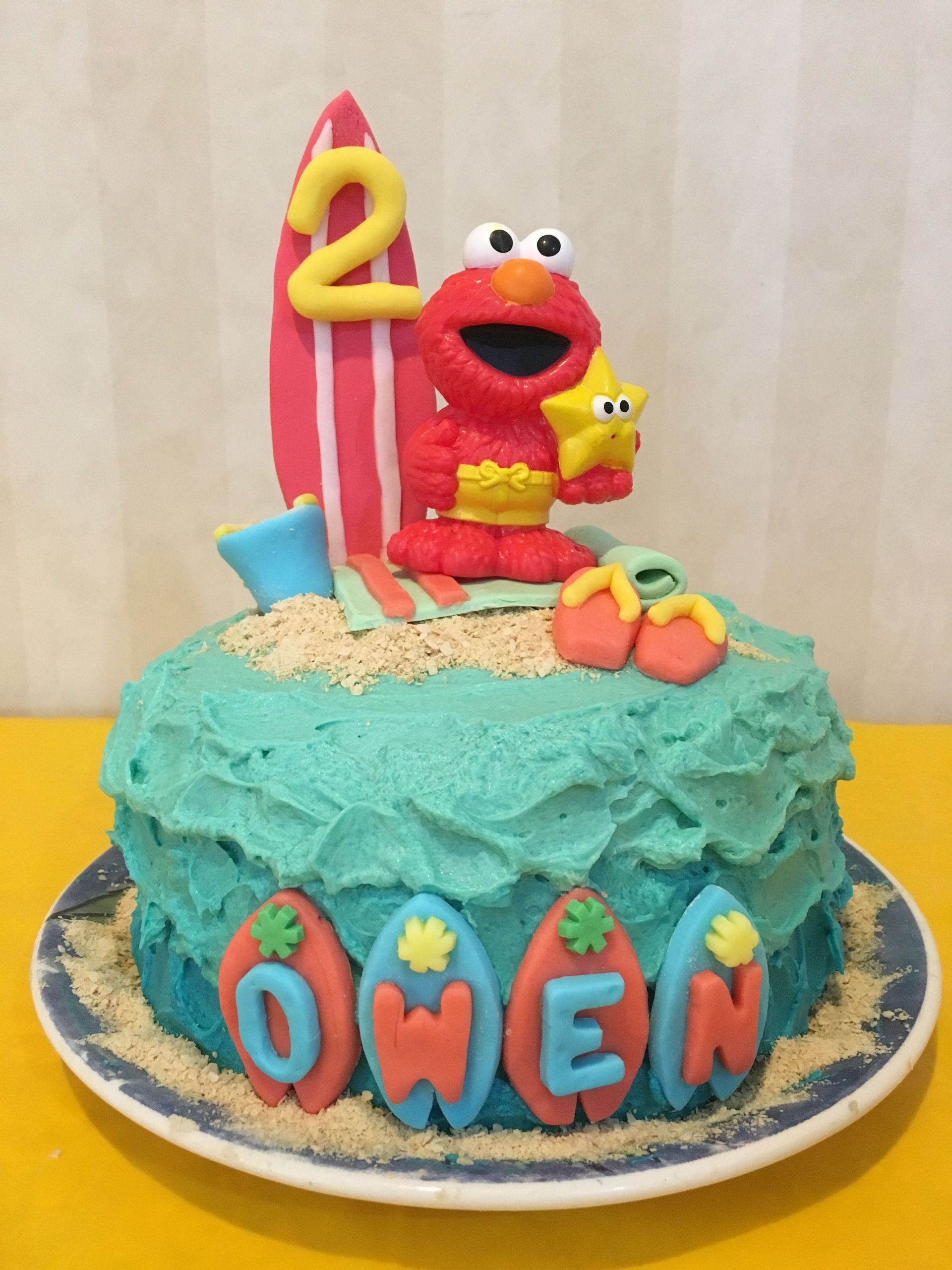 Pool Party Ideas For 2 Year Old
 Elmo beach and surf cake for my 2 year old s birthday