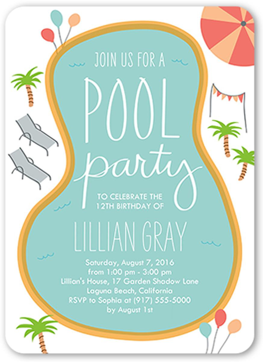 Pool Party Invitation Wording Ideas
 Pool Party Invite Ideas Party Invitation Collection