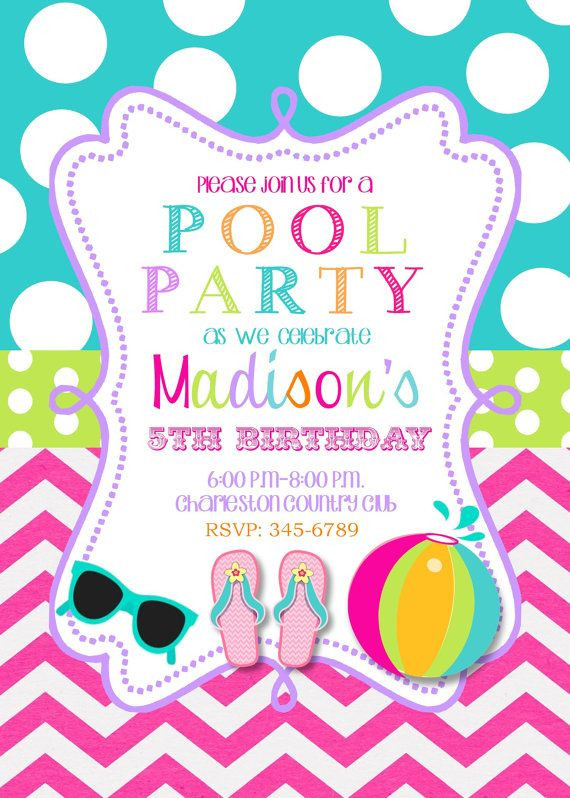 Pool Party Invitation Wording Ideas
 28 best Pool Party Ideas images on Pinterest