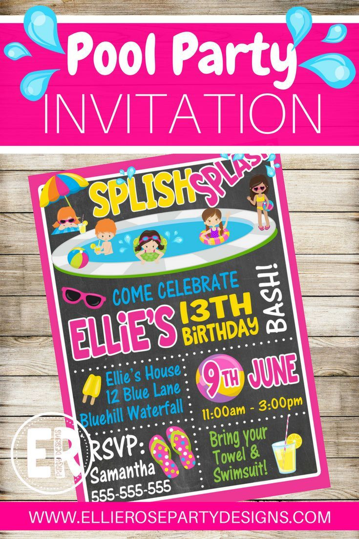 Pool Party Invitation Wording Ideas
 939 best Kids Birthday Party Ideas images on Pinterest