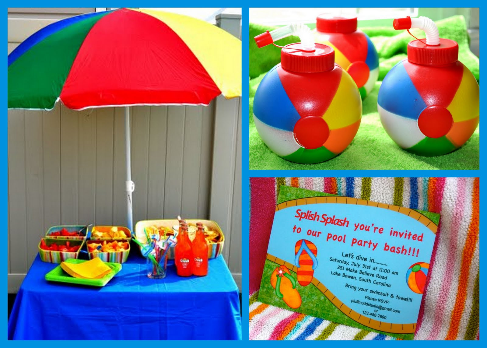 Poolside Party Decoration Ideas
 Pluff Mudd Studio Pool Party