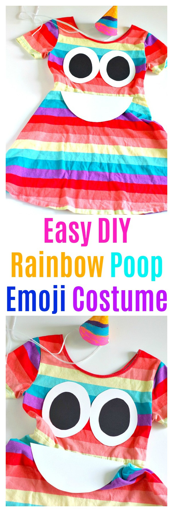 Poop Emoji Costume DIY
 DIY Rainbow Poop Emoji Costume – Val Event Gal