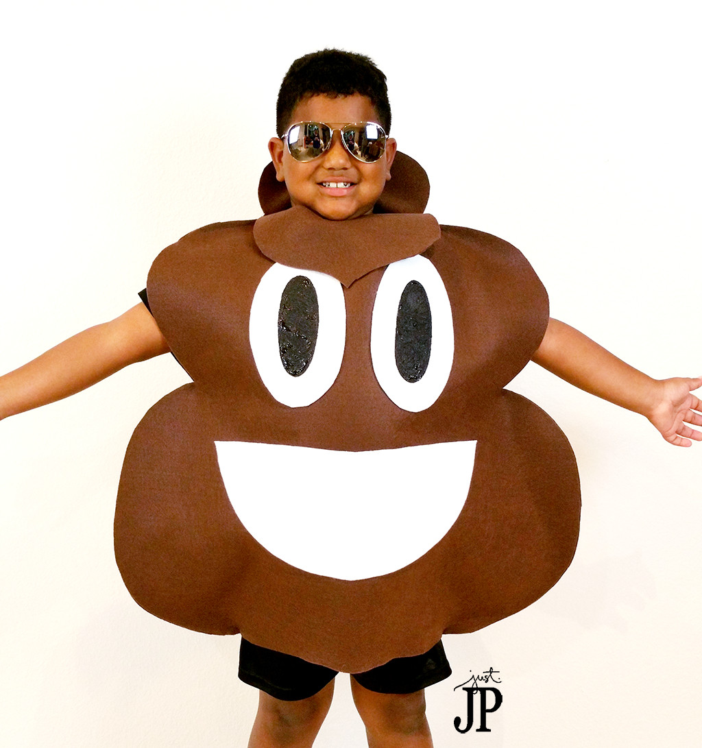Poop Emoji Costume DIY
 TWO No Sew DIY Emoji Costumes for Under $25 JPHalloween