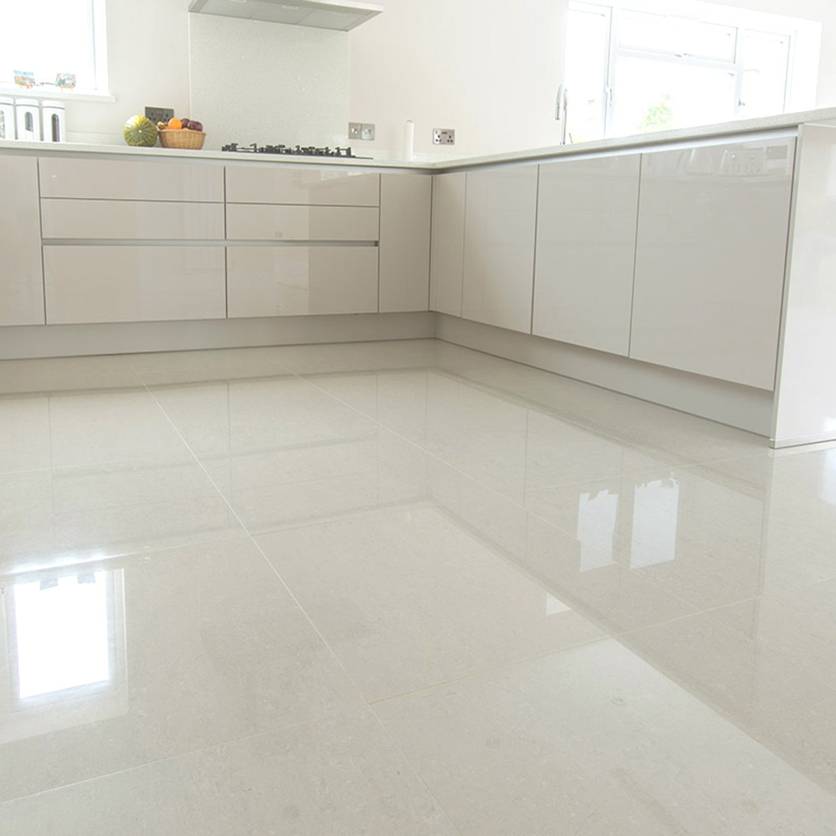 Porcelain Tile For Kitchen
 60x60cm Super Polished Ivory Porcelain Crown Tiles