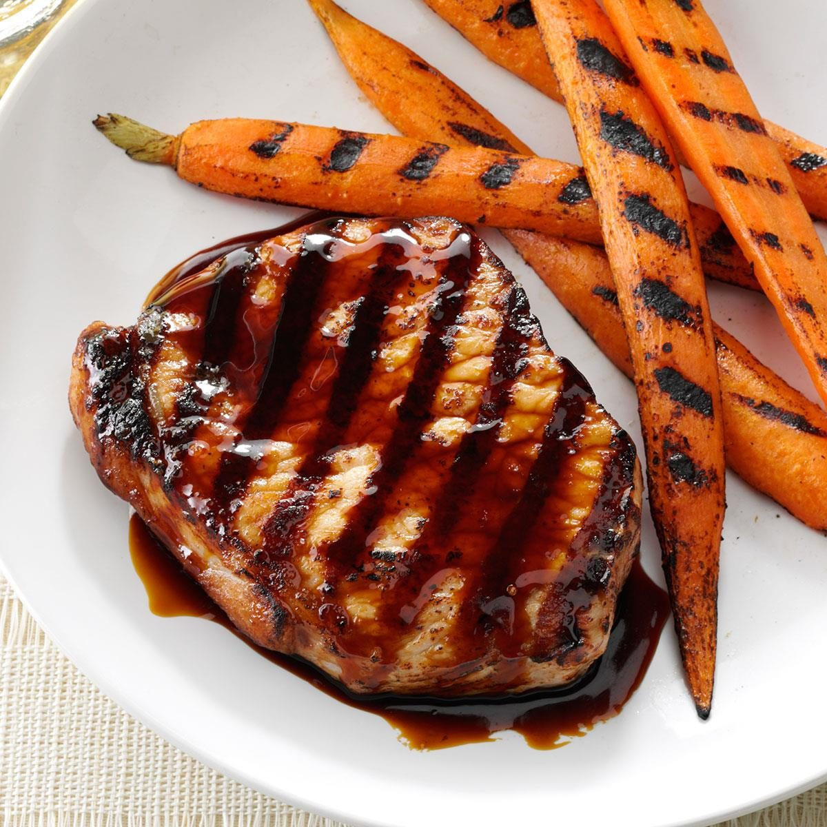 Pork Chops On The Grill Recipes
 Grilled Pork Chops with Sticky Sweet Sauce Recipe