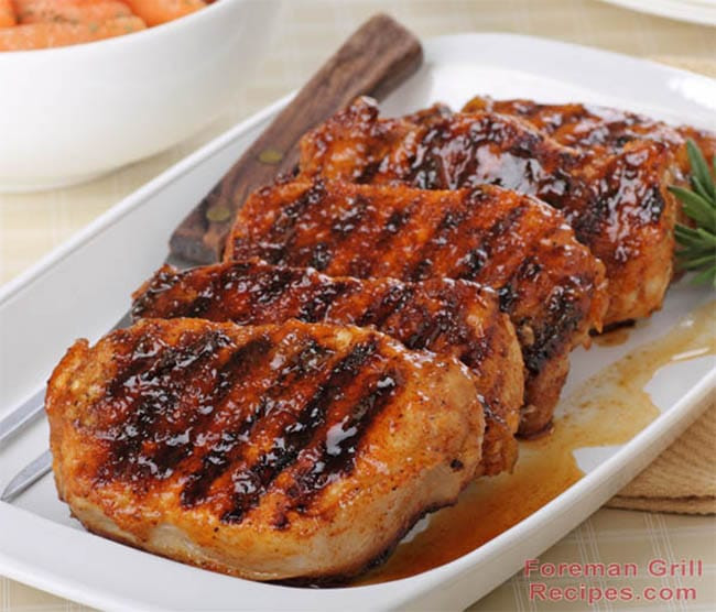 Pork Chops On The Grill Recipes
 Easy Honey Glazed Pork Chops Foreman Grill Recipes