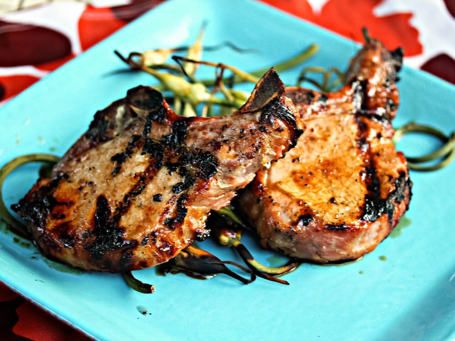 Pork Chops On The Grill Recipes
 Crispin Cider Brined and Glazed Grilled Pork Chops Recipe
