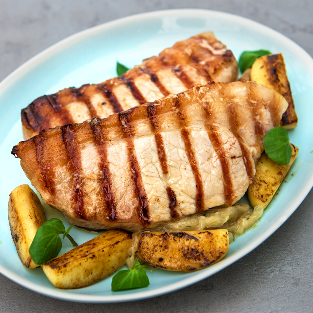 Pork Loin Steaks
 How to Cook Pork Loin Steak with Mustard Apples & ion