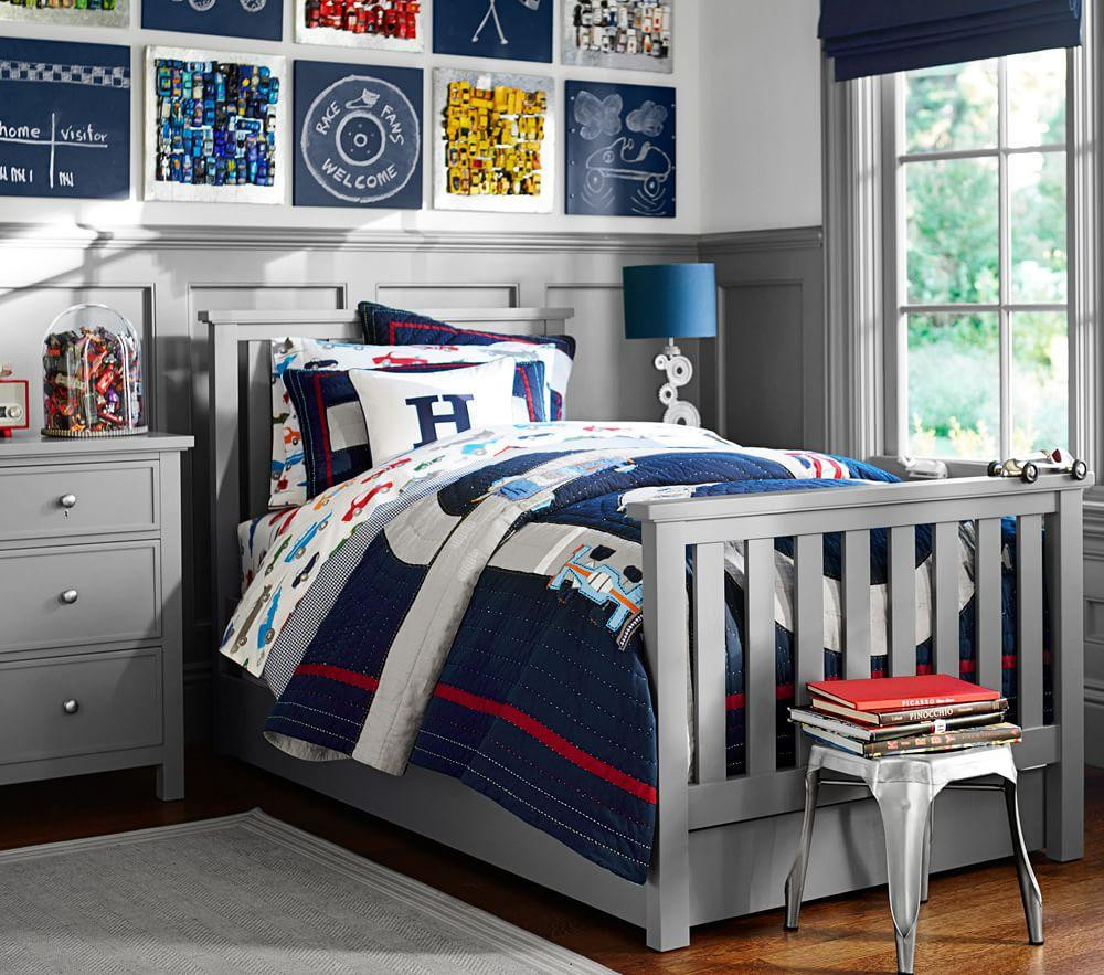 Pottery Barn Kids Boys Room
 Elliott Bed Charcoal