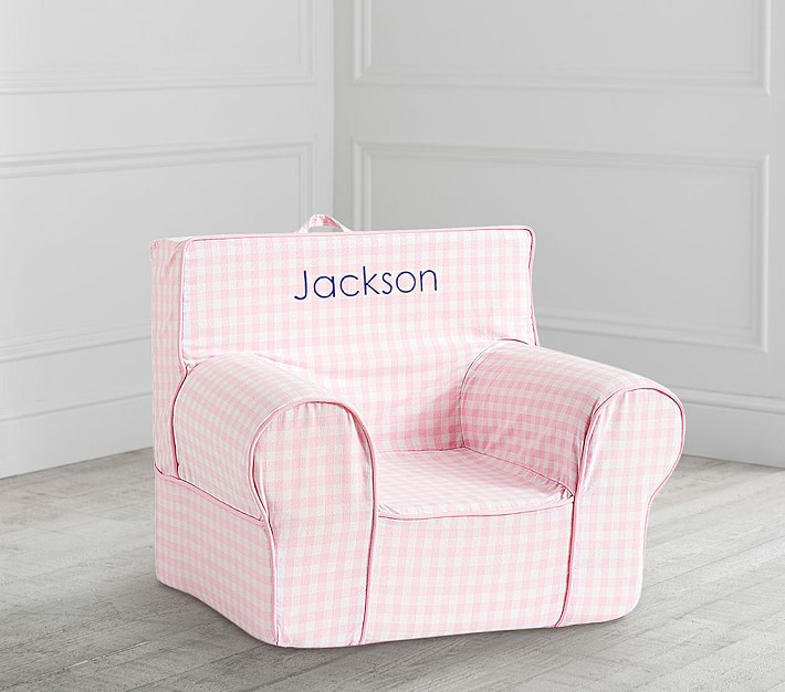 Pottery Barn Kids Chair Covers
 Pink Check Anywhere Chair Kids Armchair