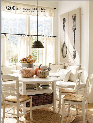 Pottery Barn Kitchen Curtains
 Love the windo idea Google Image Result for