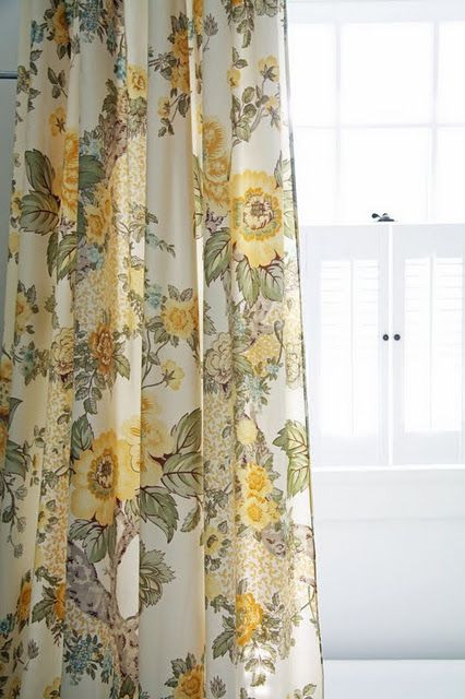 Pottery Barn Kitchen Curtains
 Too bad these yellow flowered curtains are for the shower