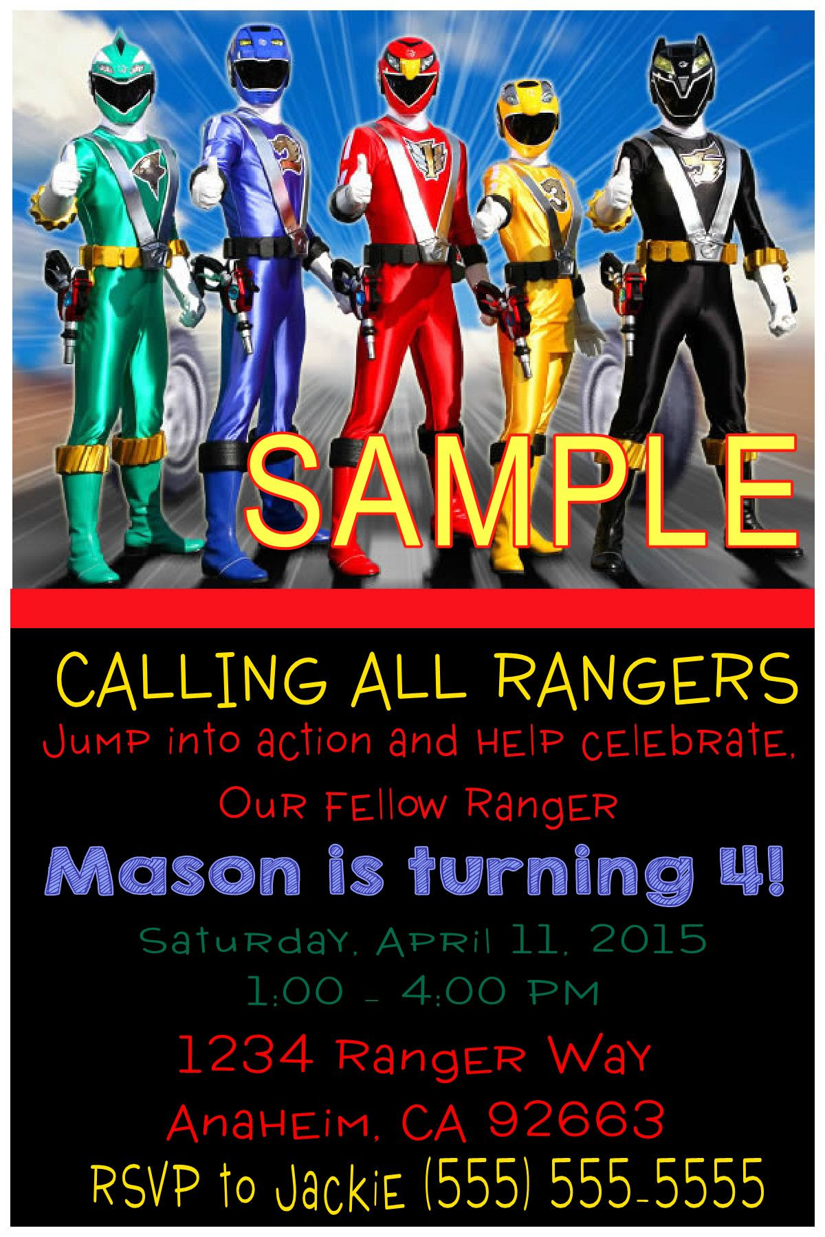 Power Rangers Birthday Invitations
 Power Rangers Birthday Invitation Please click on invite